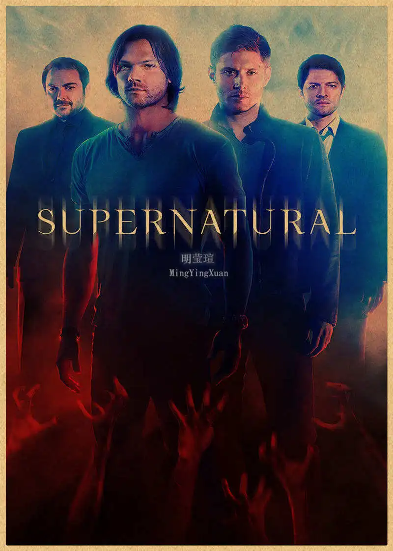 

Серия «Сверхъестественное» из фильма, плакат на скандинавскую тему, крафт-клуб, барная бумага, винтажный постер, настенная художественная живопись, наклейки для спальни и учебы