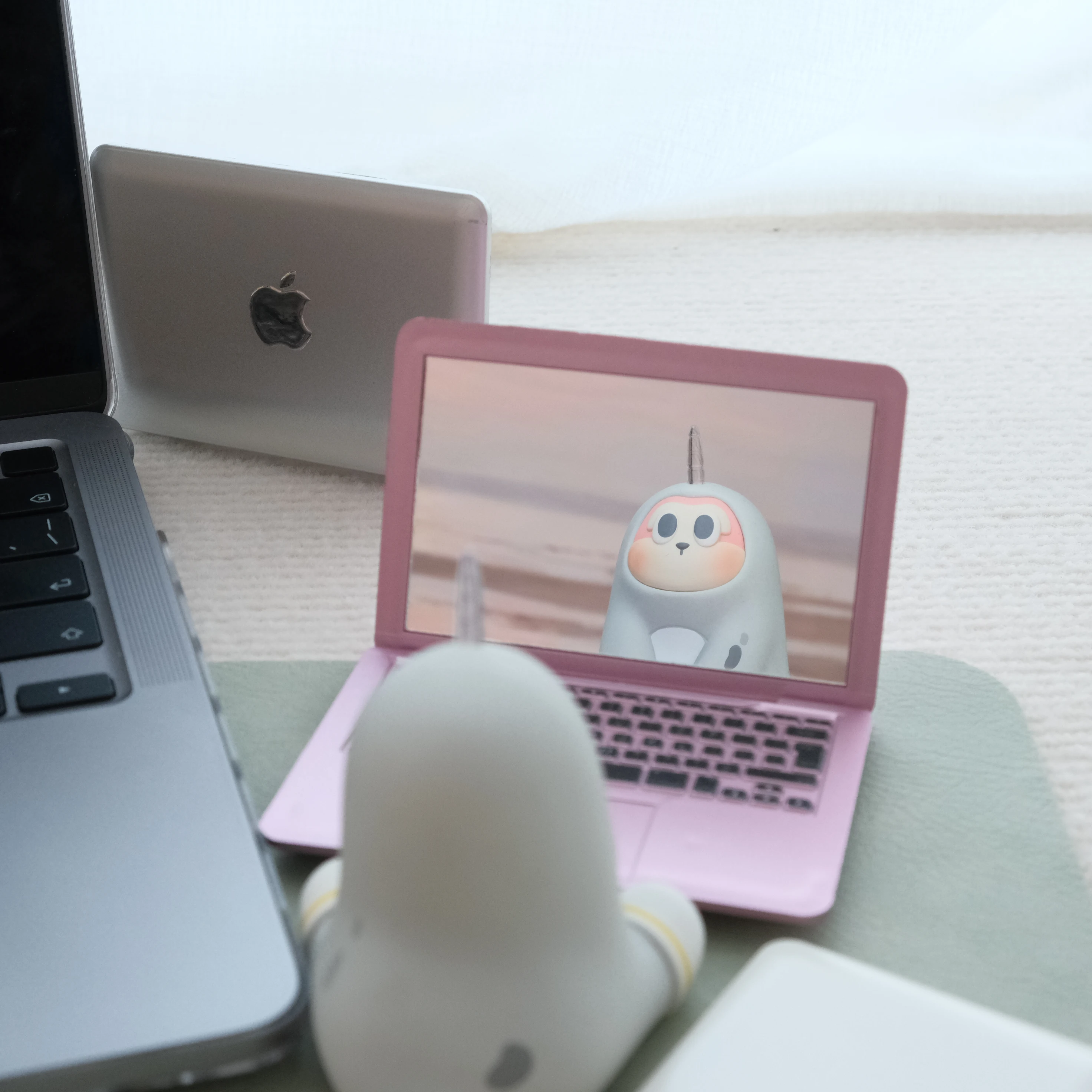 Мини-зеркало для макияжа ноутбук Macbook новый дизайн портативный креативный