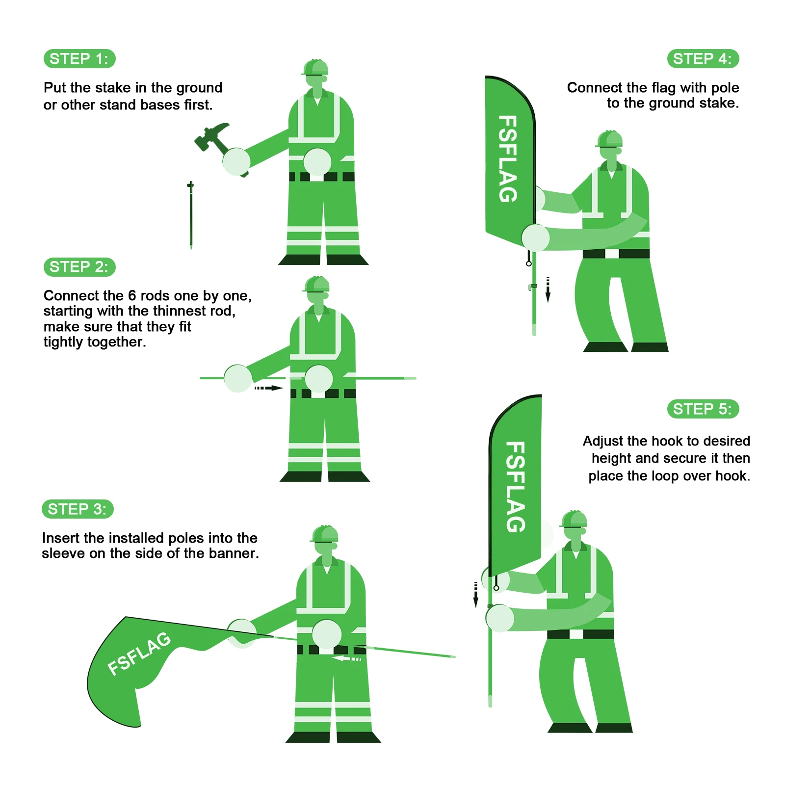 FSFLAG 1 шт. 280 см флаг с перьями гидропоники и флагштоком рекламный уличный баннер