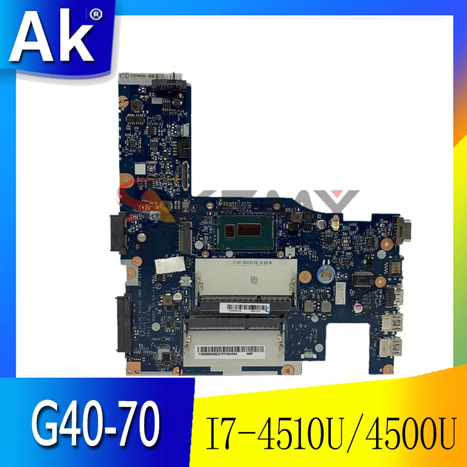 

For Lenovo Thankpad G40-70 Laptop Motherboard UMA CPU I7-4510U I7-4500U NM-A272 FRU 5B20G36672 5B20G36697 90006489