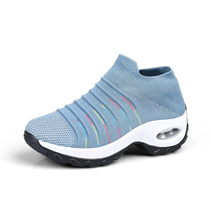 Women's Fashion Plateform Walking Shoes Air Cushion Comfortable Breathable Casual Sneakers Wedges
