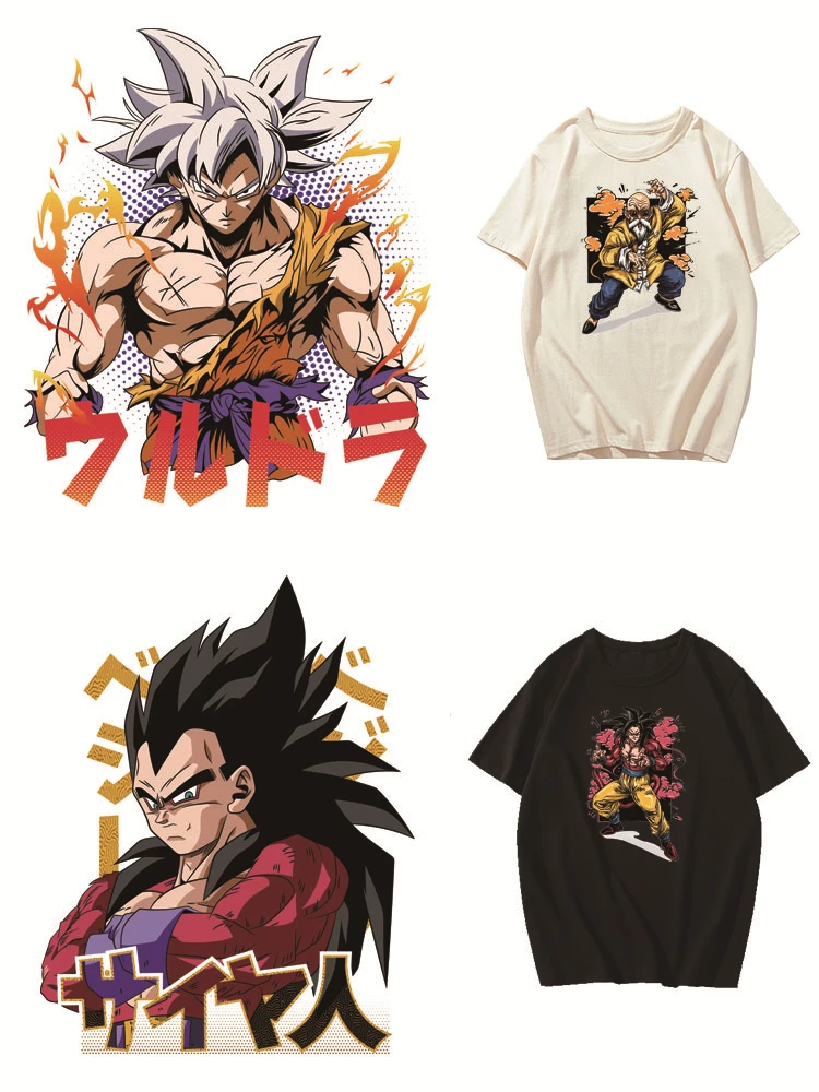 Фото Super Saiyan Kakarotto, нашивки для одежды, плавкая нашивка для одежды, моющаяся теплопередающая виниловая футболка, наклейка, декор №1