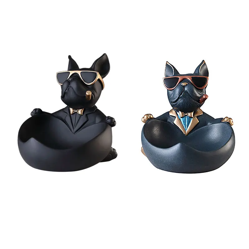 

Cool Dog Figurine Dog Statue Storage Box Home Decoration Ornamental Crafts Art Sculpture Home Decor Gift Decorative