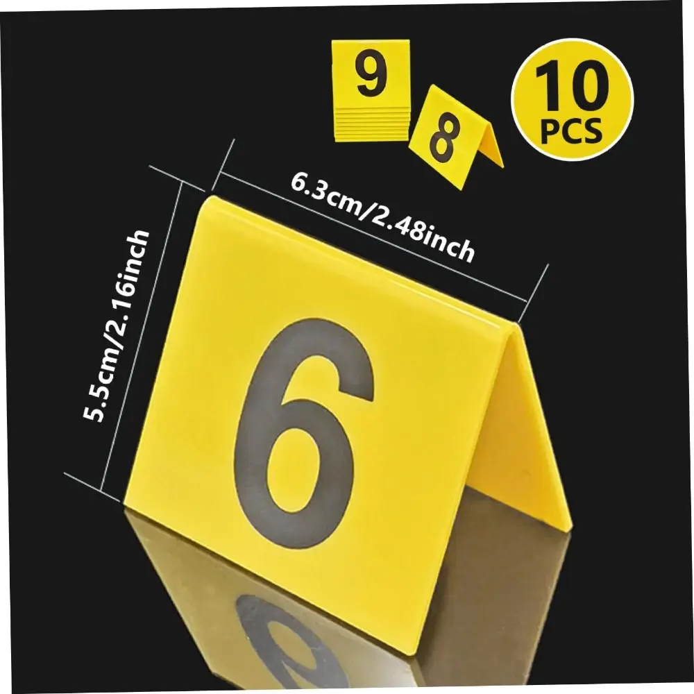 10 шт. реквизит для Хэллоуина No 1/10 маркер доказательств двусторонние акриловые