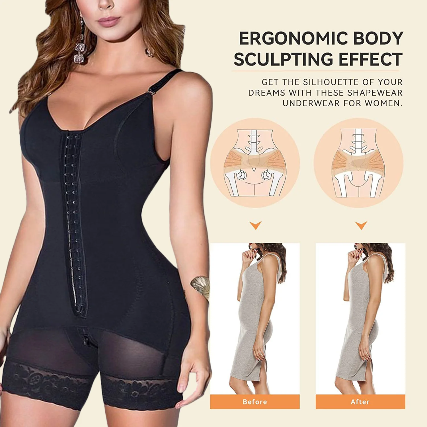 Fajas Reductoras Y Modeladoras Mujer Women Compression Garment Slimming Shapewear Corset Waist Trainer Body Shaper Lingerie Sexy