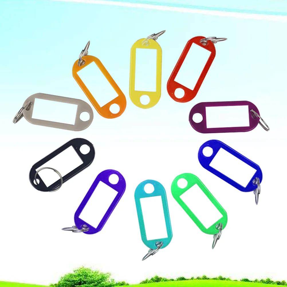 

50pcs Keyring Fobs Colorful Key Label Tags Label Keyring Tags Key Tags for Keys Luggage
