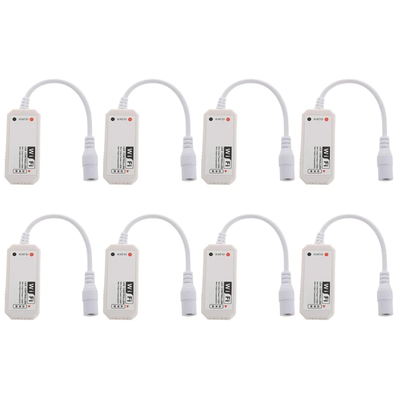

8X LED Wifi Remote Controller Works With Alexa/Google Home Voice Control For 5050/3528 RGB LED Strip Lights