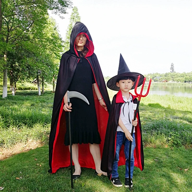 

Halloween Cosplay Vampire Cloak Reversible Adult Costumes Dracula Devil Cape Unisex for Men and Women Vampire Capes Hooded Cloak