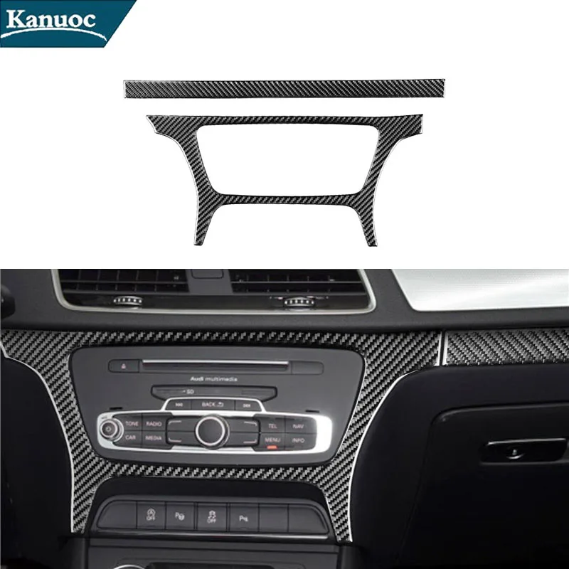 

Center Control CD Frame For Audi Q3 2013-2018 Carbon Fiber Material Stickers Car Interior Decorative Accessories