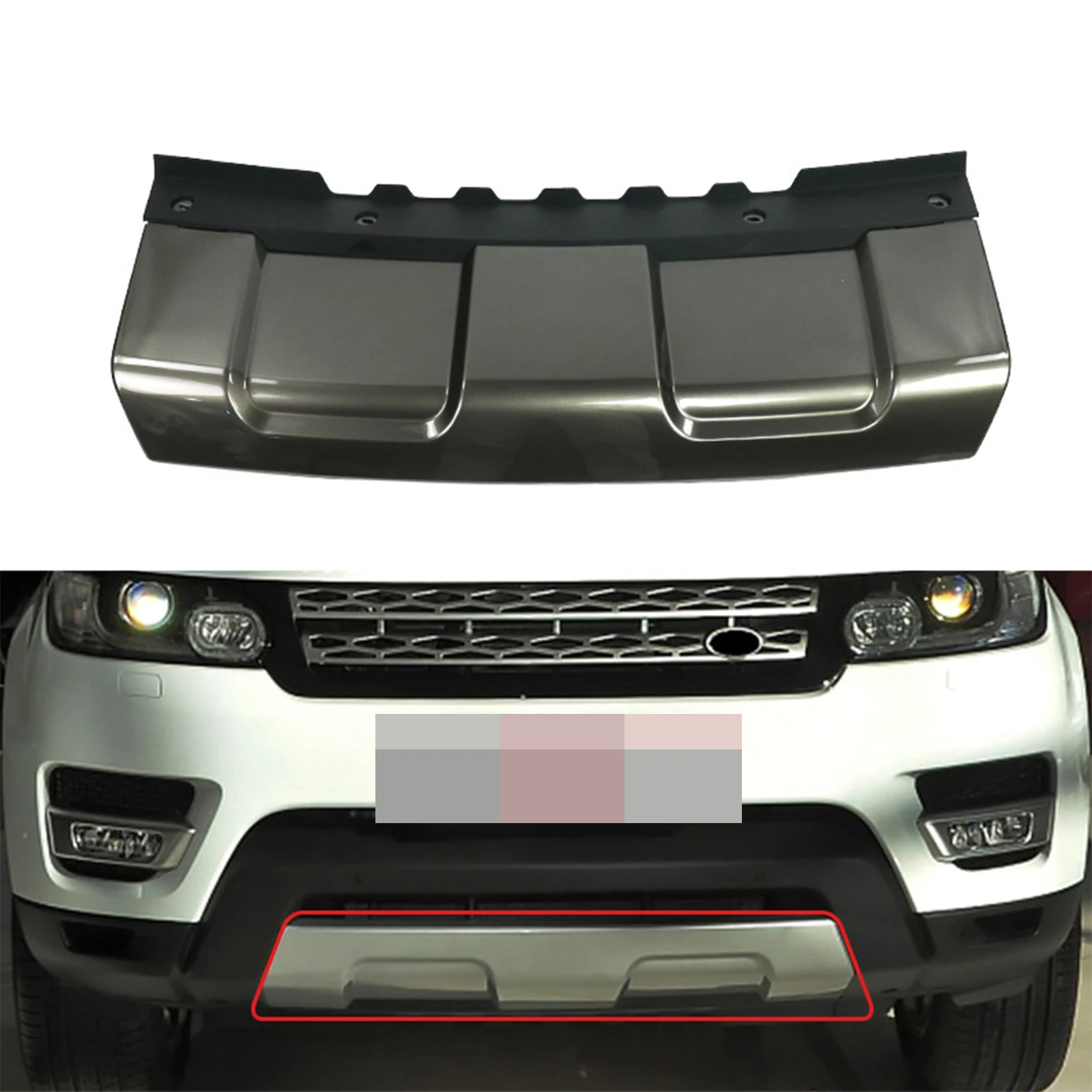 

Front Towing Eye Hook Cover Bumper Plate Fits Range Rover Sport 2014-2017 Grey