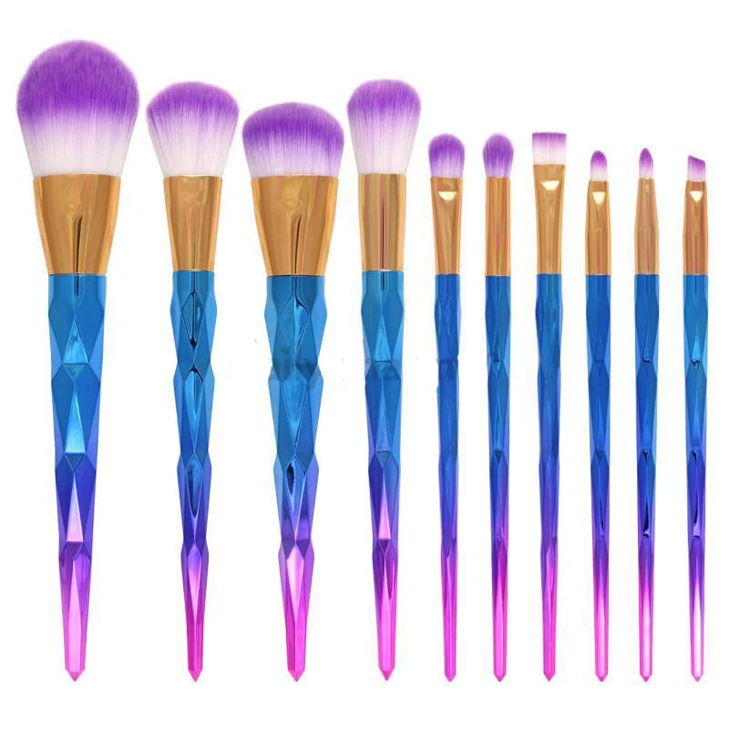 

10Pcs Professional Makeup Brushes Set Loose Powder EyeShadow Lipsticks Cosmetic Nail Art Beauty Tools Color Man-Made Fiber Hair