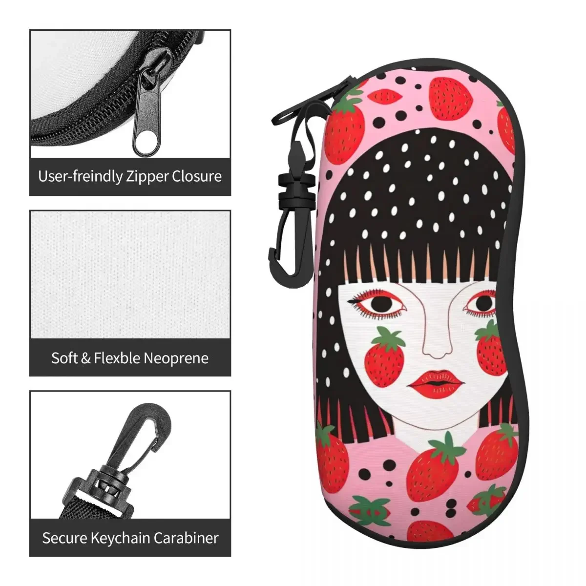 Yayoi Kusama стильный футляр для очков путешествий клубничная девушка современное