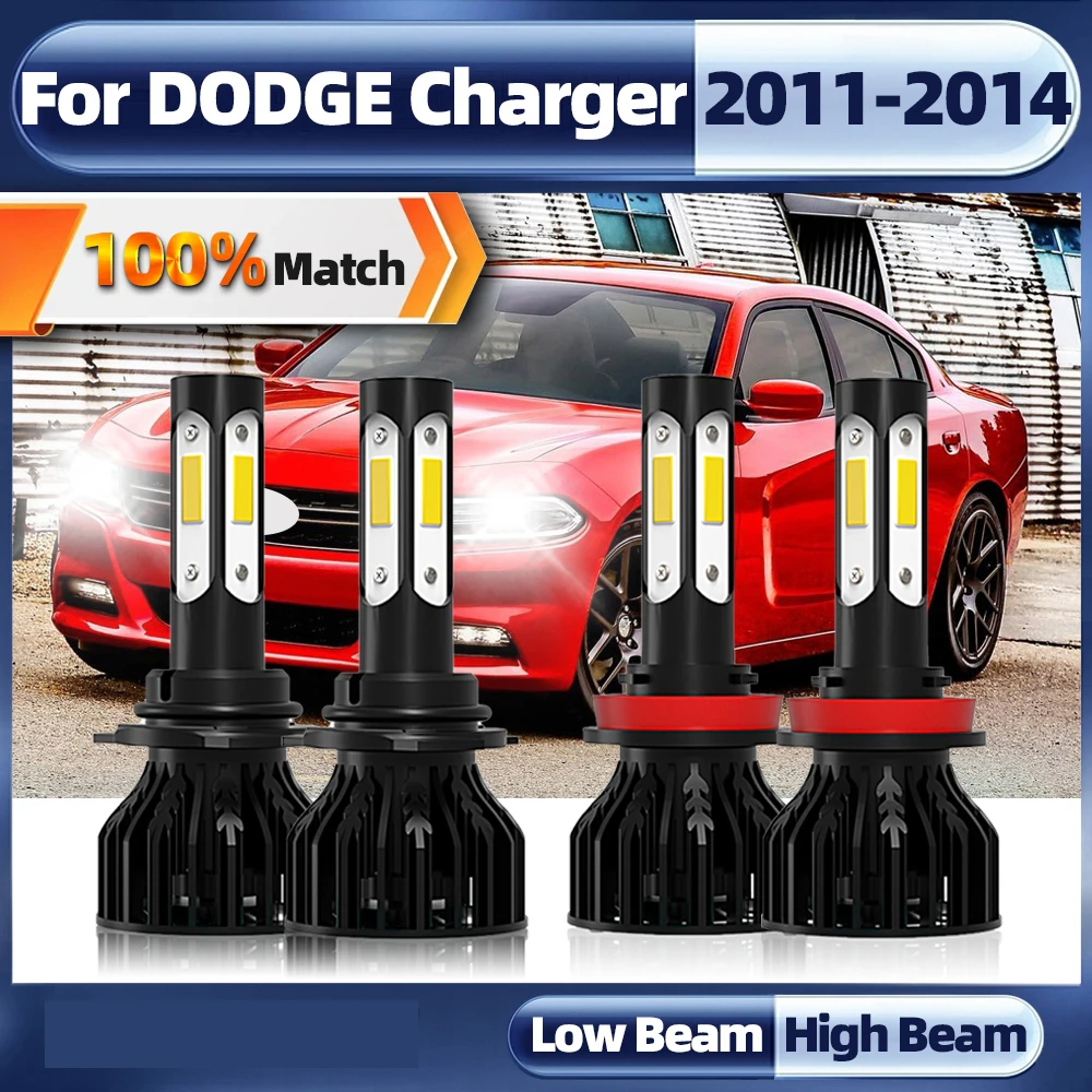 240W 40000LM LED Canbus Car Headlight Bulbs H11 9005 HB3 Auto Light 6000K White 12V For DODGE Charger 2011 2012 2013 2014