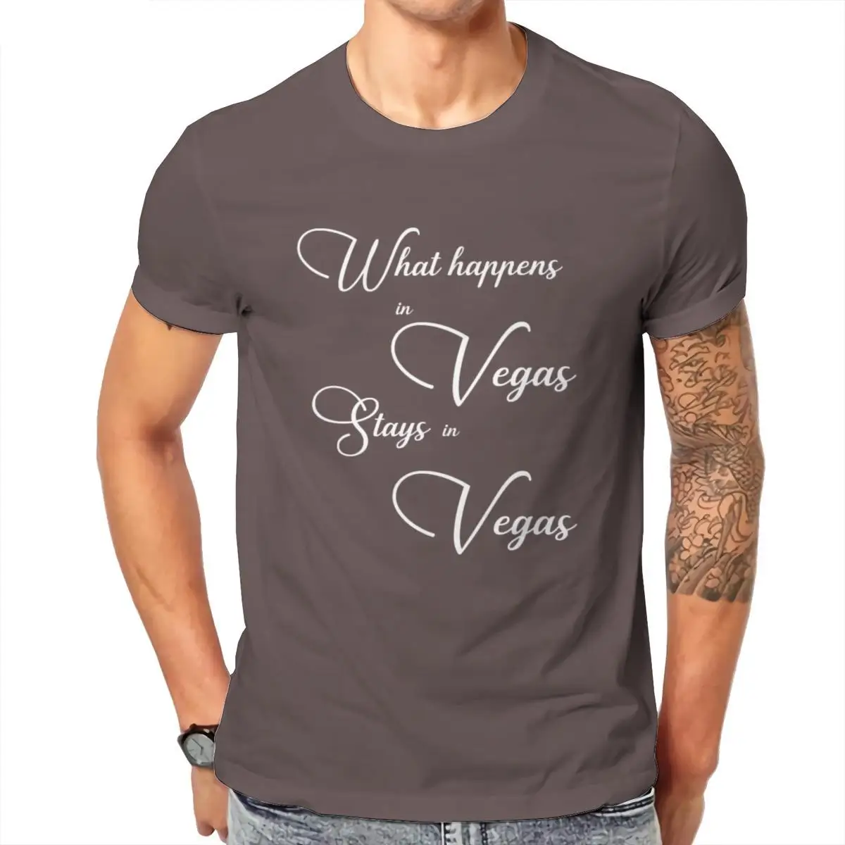 

Wholesale What Happens In Vegas Stays In Vegas Unisex Vintage Sport T-Shirt Kawaii 90s KoreanStyle Tees 103226