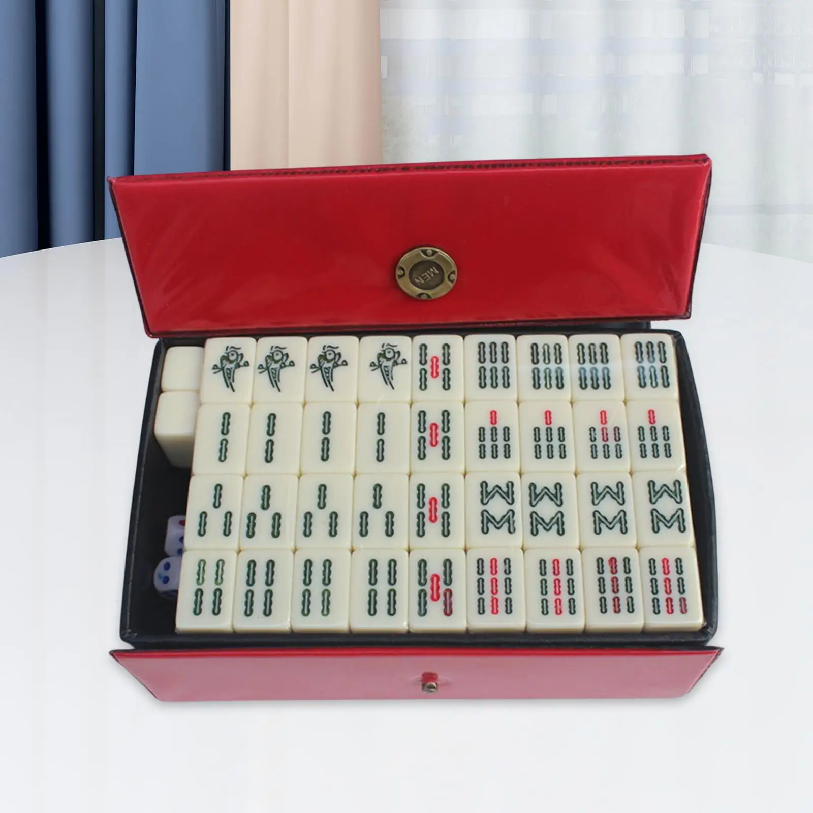 Мини-китайский игровой набор для маджонга настольная игра с коробкой хранения