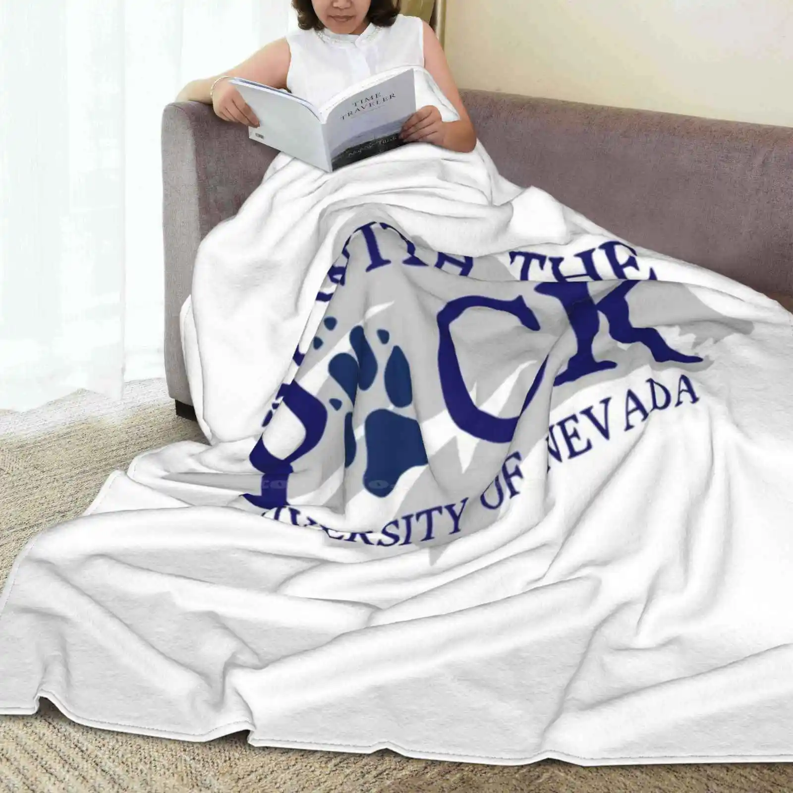 Модное мягкое теплое одеяло Unr 4 Nv Wolf Pack Университет Невады Рено колледж по
