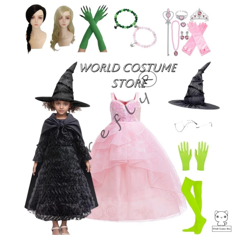 Костюм для косплея «Wicked Glinda Elphaba» Glinda, розовое платье принцессы, комплект, костюм для вечеринки для девочек, косплей, вечеринка из фильма, ведьма (art.: 3920cdecc3754) - 3920cdecc3754
