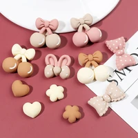 100pcslot simulation cherry candy bow cookies flatback resin cabochons scrapbooking diy jewelry craft decoration accessory