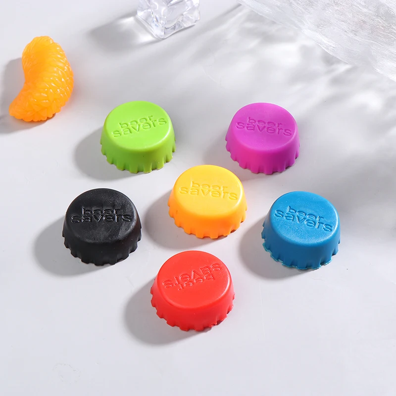 6 шт./лот разноцветная силиконовая крышка для пивной бутылки 2 8 см пробка вина