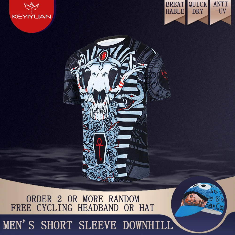 

KEYIYUAN 2023 New Mtb T-shirt Men Short Sleeve Motorcycles Bicycle Jersey Downhill Shirt Bike Cycling Clothing Radtrikot Herren
