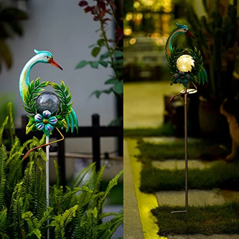 

LED Solar Lights Outdoor Garden Metal Garden Decor fo Decorative Stake Lawn Ornaments Yard Art for Patio Decorations