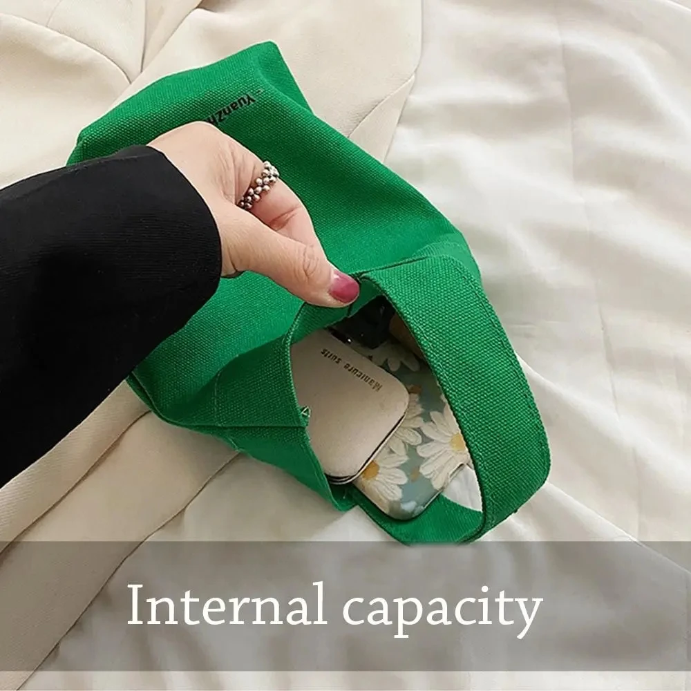 Повседневные холщовые сумки через плечо вместительная сумочка для покупок с