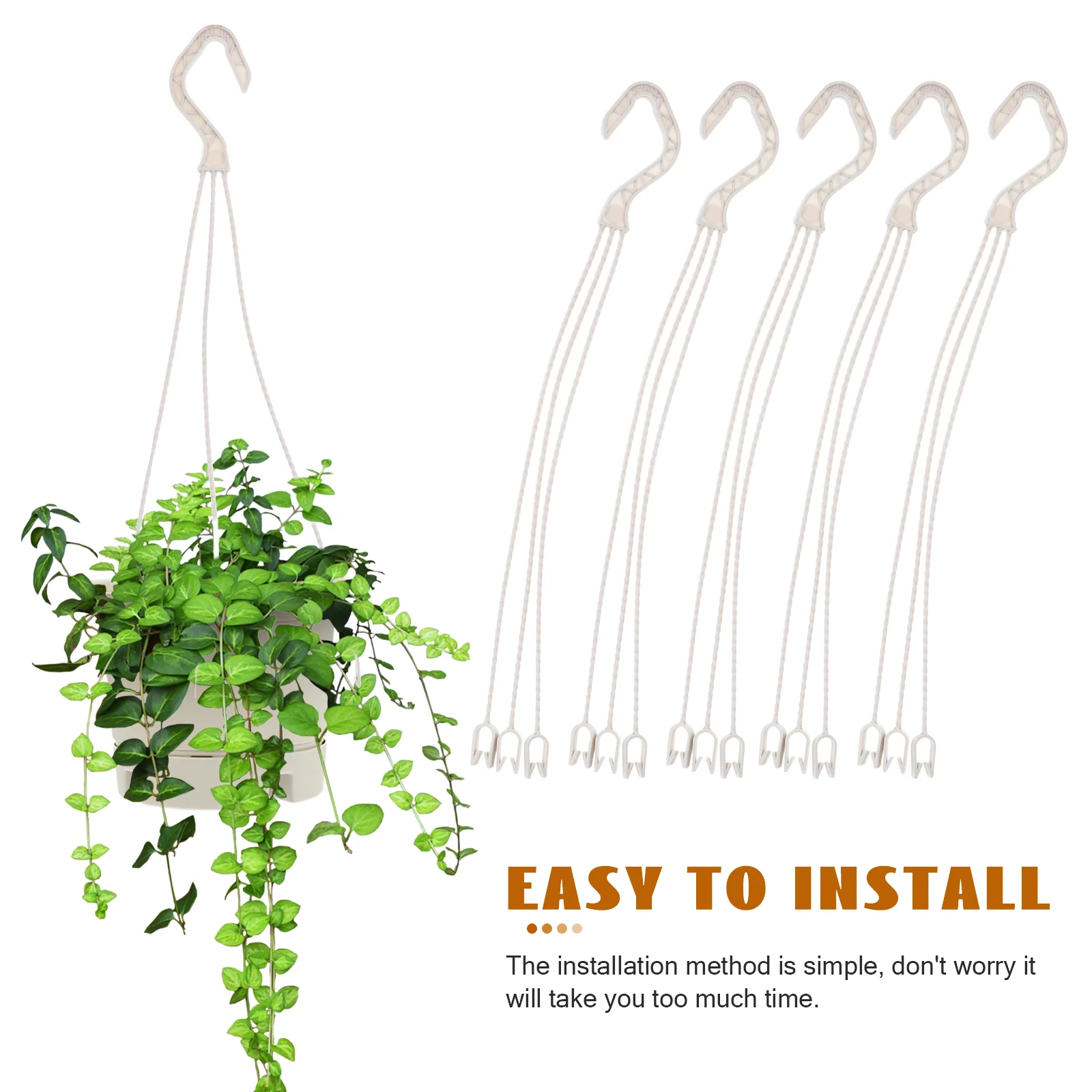 5 шт. подвесная корзина для сочных цветов водопоглощающий крючок горшки растений