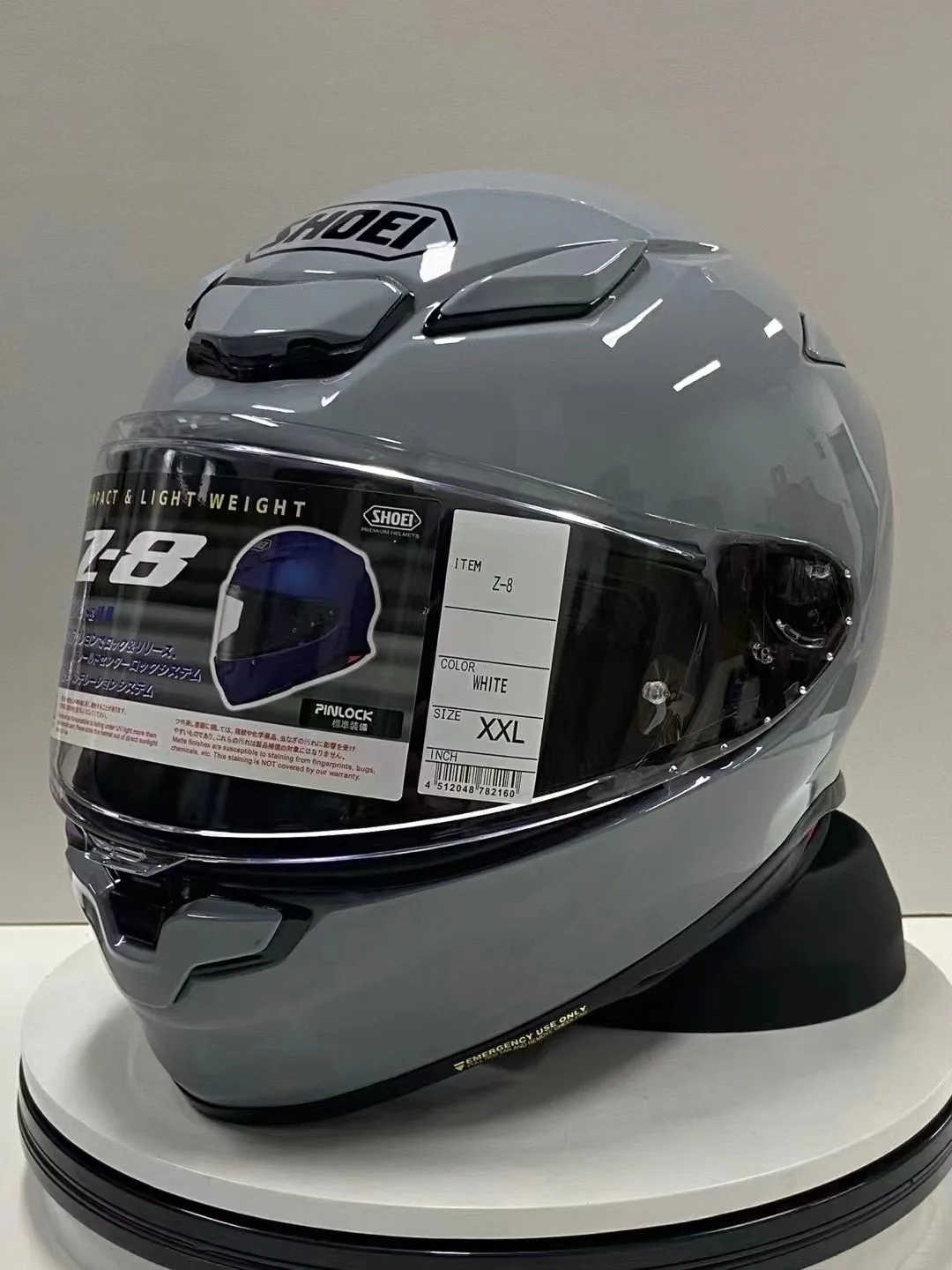 Полнолицевой мотоциклетный шлем Shoei Z8 Z-8 NXR2 глянцевый серый для мотокросса Casco De