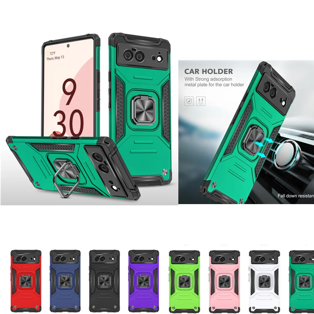 

Shockproof Armor Ring Case for Google Pixel 6 Case Pixel 6 Pro Stand Holder Funda for Google Pixel 6 Pixel6 6pro Coque Funda