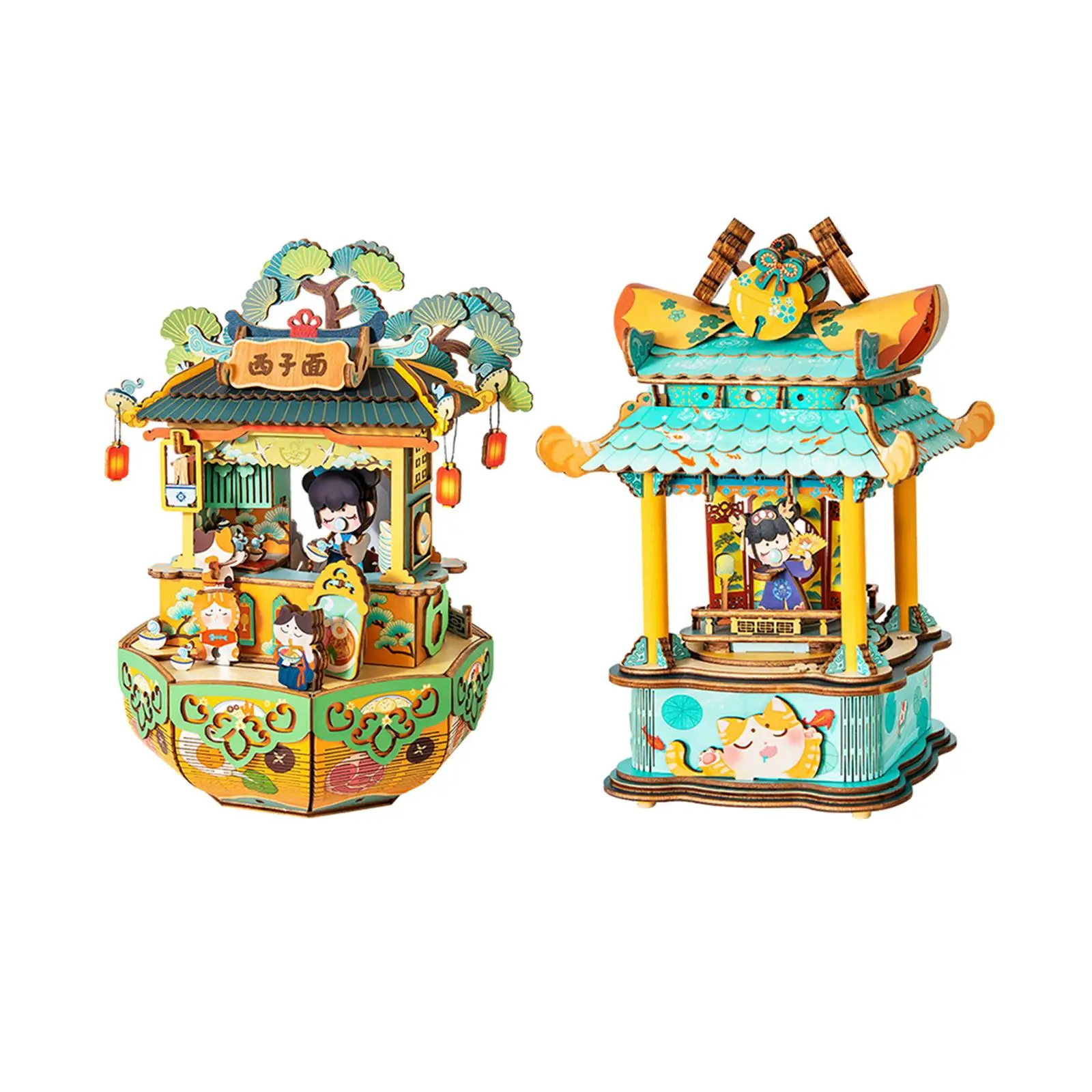 

Деревянная музыкальная шкатулка, строительные наборы, игрушки, настольное украшение, Сборная модель для рабочего стола, декор для гостиной