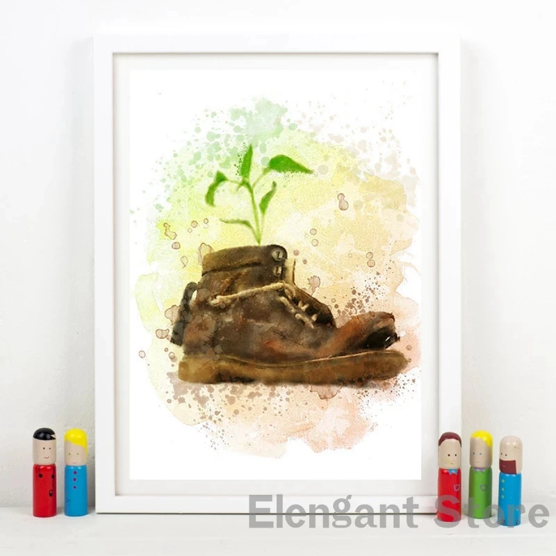 Мультяшный постер диснеевских фантастических фильмов WAL L.E акварельные роботы