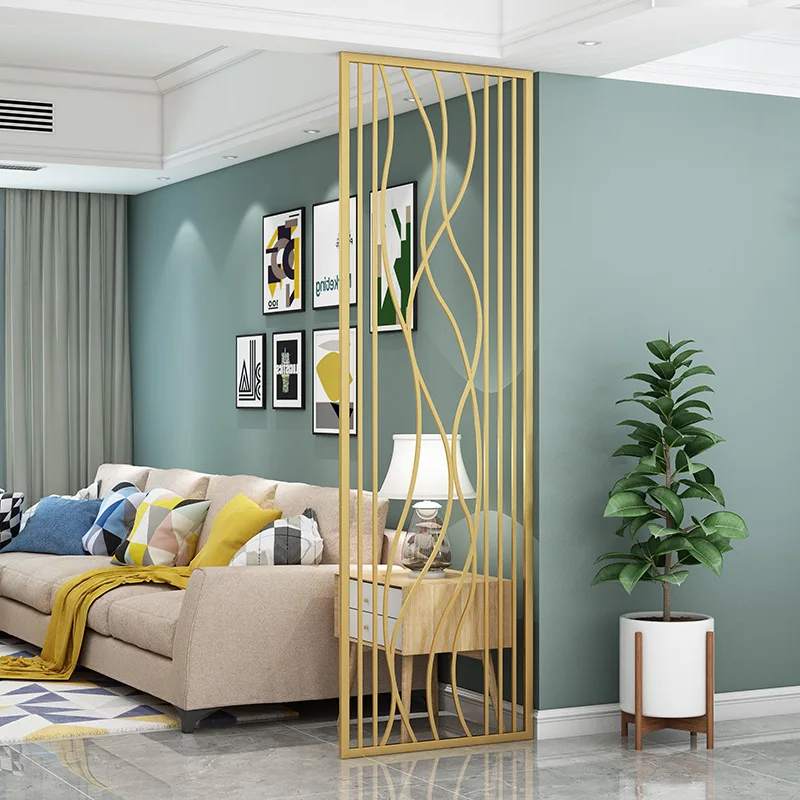 

Light luxury stainless steel screen customization, metal screen partition, living room entrance hall SUS 304
