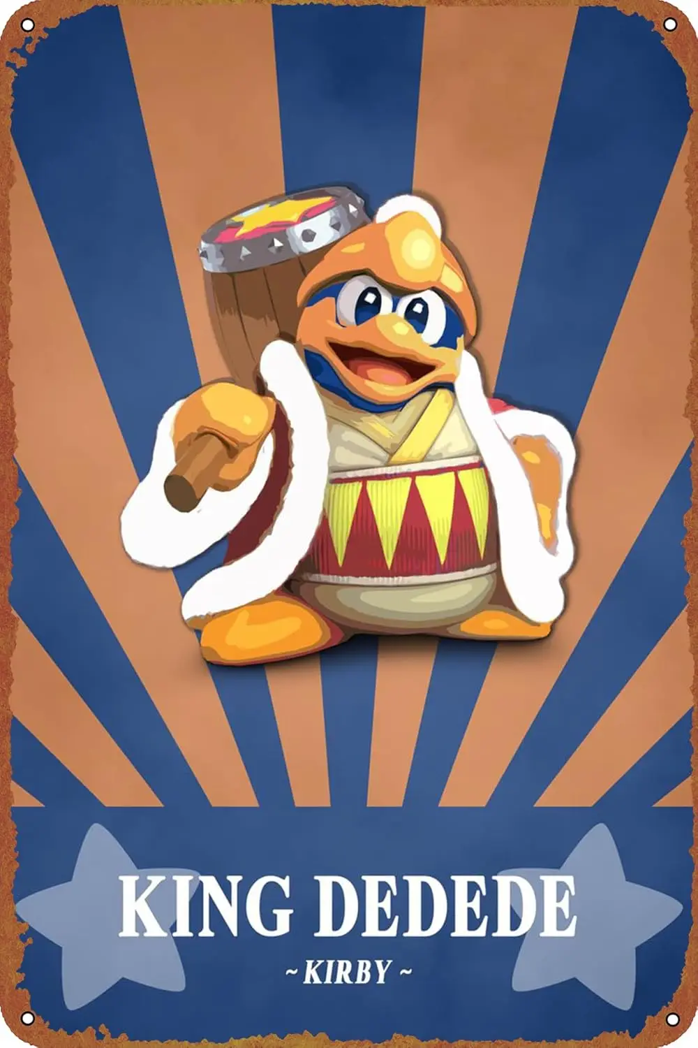 Kng Dedede Радальный постер Vdeo Game Metal Sgn Vntage Настенная табличка Декор 8x12 nch