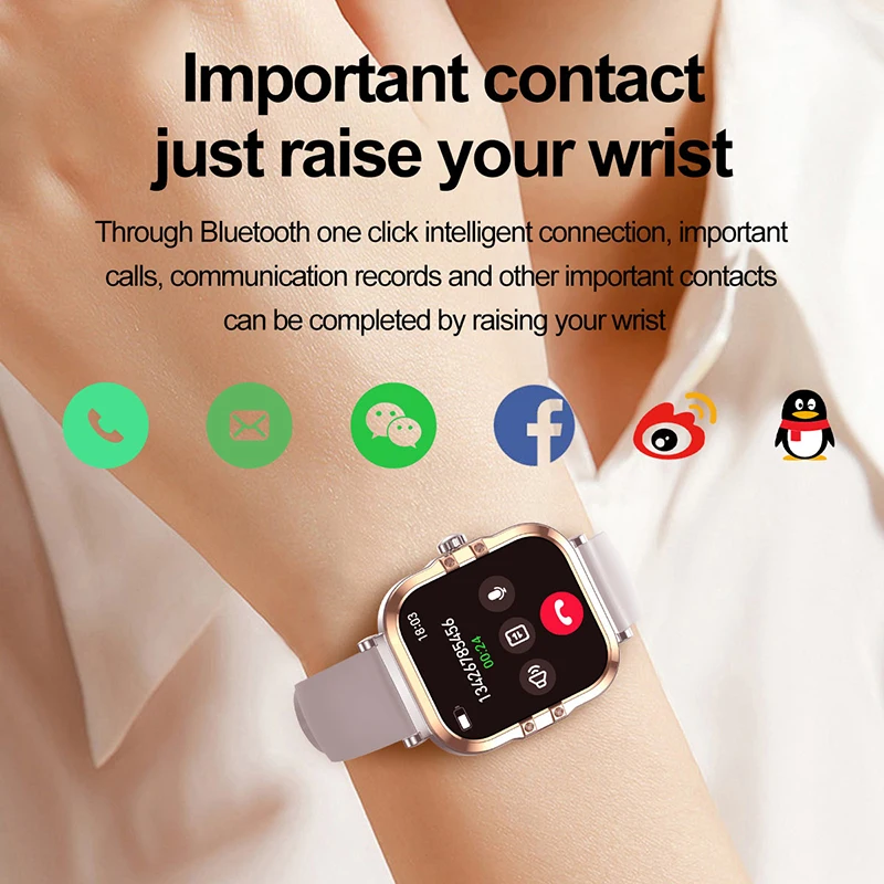 Новинка 2024 умные часы для женщин водонепроницаемые Bluetooth фитнес-трекер женские