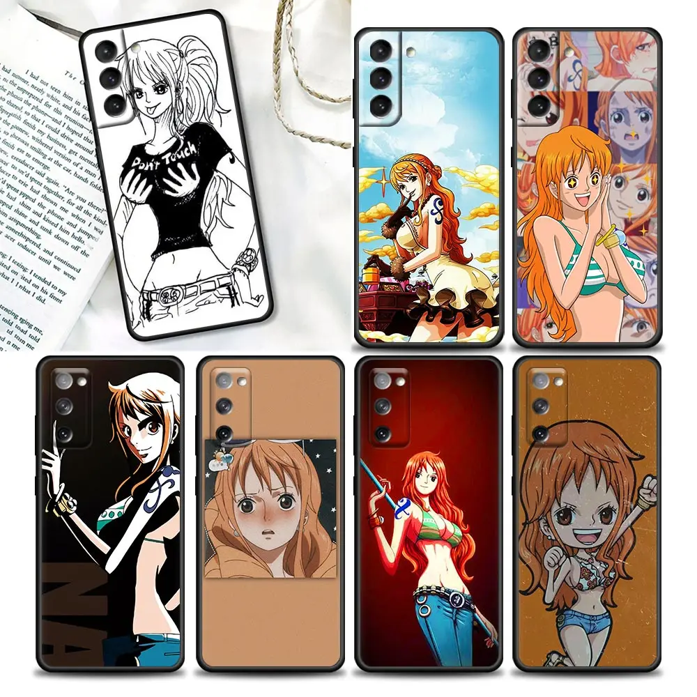 

One Piece Nami Luffy Zoro Phone Case for Samsung Galaxy S22 S7 S8 S9 S10e S21 S20 Fe Plus Ultra 5G Silicone Case Cover BANDAI