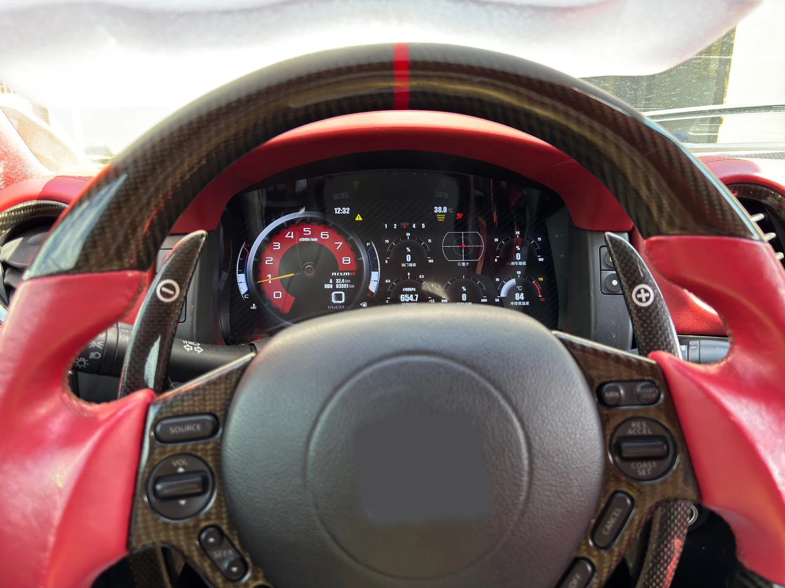 Фото 12,3-дюймовая виртуальная приборная панель для Nissan GT-R R35 2009-2017: цифровая приборная панель, ЖК-дисплей, спидометр с поддержкой CarPlay и входом HDMI №4