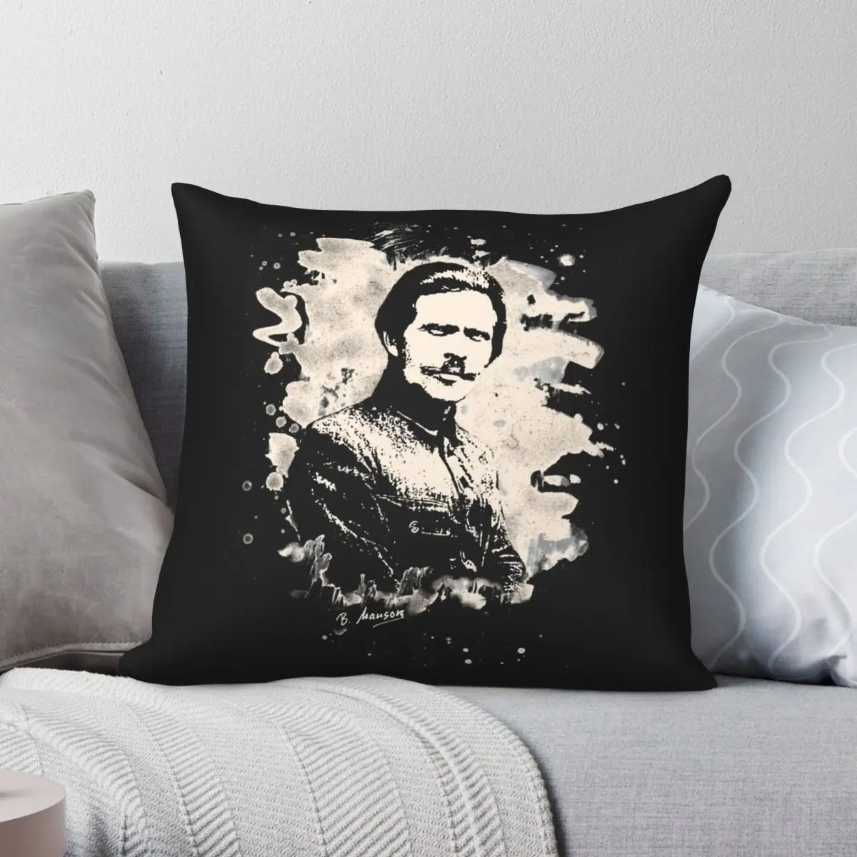 

Квадратный чехол для подушки Nestor Machno из полиэстера и льна