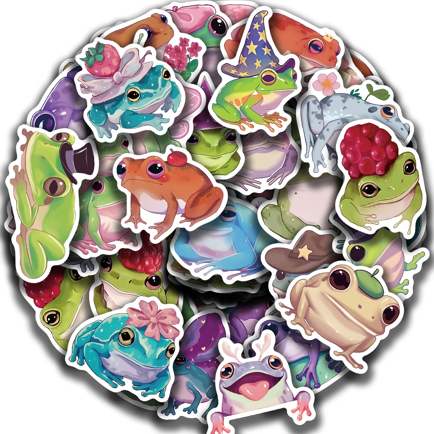 50 шт. милые наклейки с глупкой лягушкой скейтборд водостойкая наклейка для