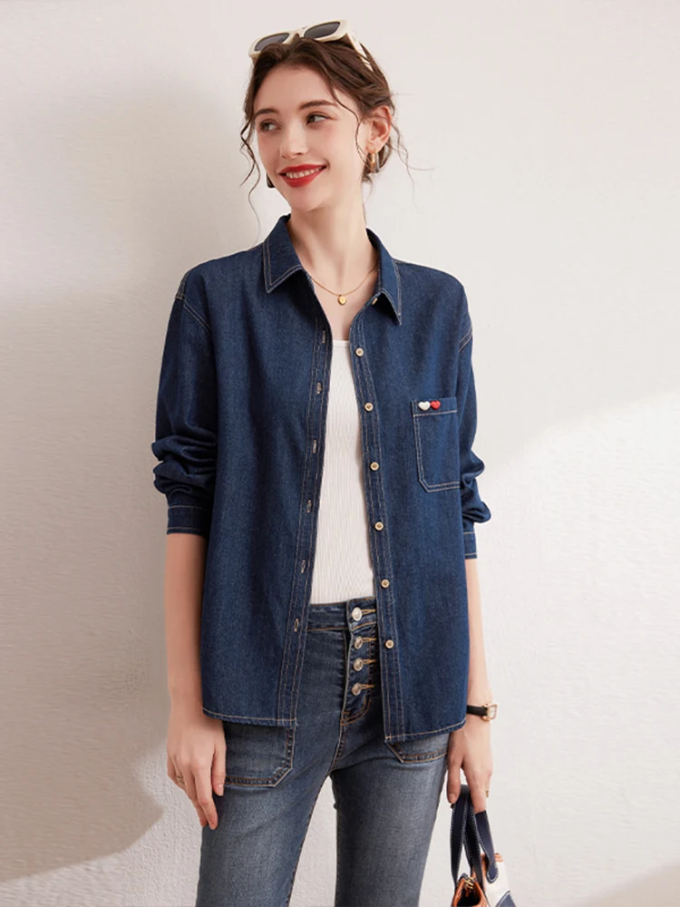 Wht Language Design контрастная цветная рубашка с лацканами и вышивкой осень 2023 новая