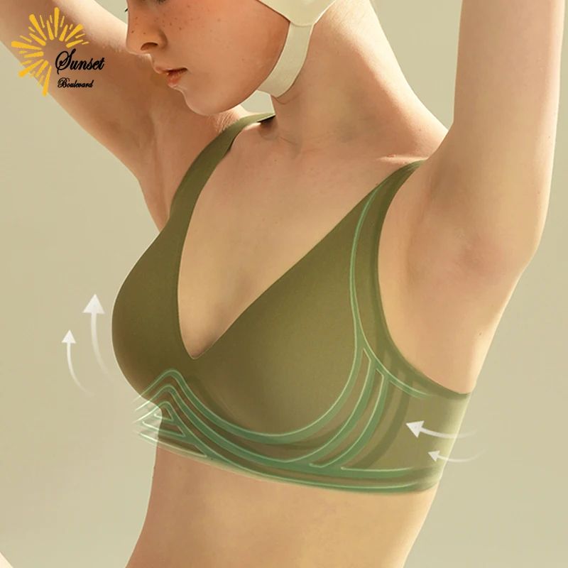 

Бюстгальтер женский бесшовный с чашками пуш-ап без косточек