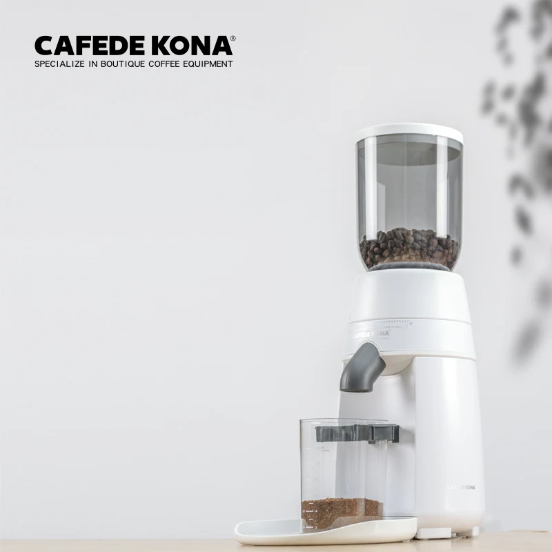 

Кофемолка CAFEDE KONA с коническим ножом, электрическая кофемолка для зерен, маленькая Бытовая однопродуктная кофемолка