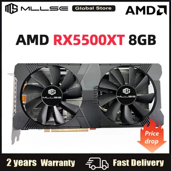 MLLSE rx 5500xt 8gb Graphics Card 128bit GDDR6 Gaming, AMD Radeon rx 5500xt 8gb, 8pin + DP*3 + HDMI*1, RX5500 xt PC Video Card 1
