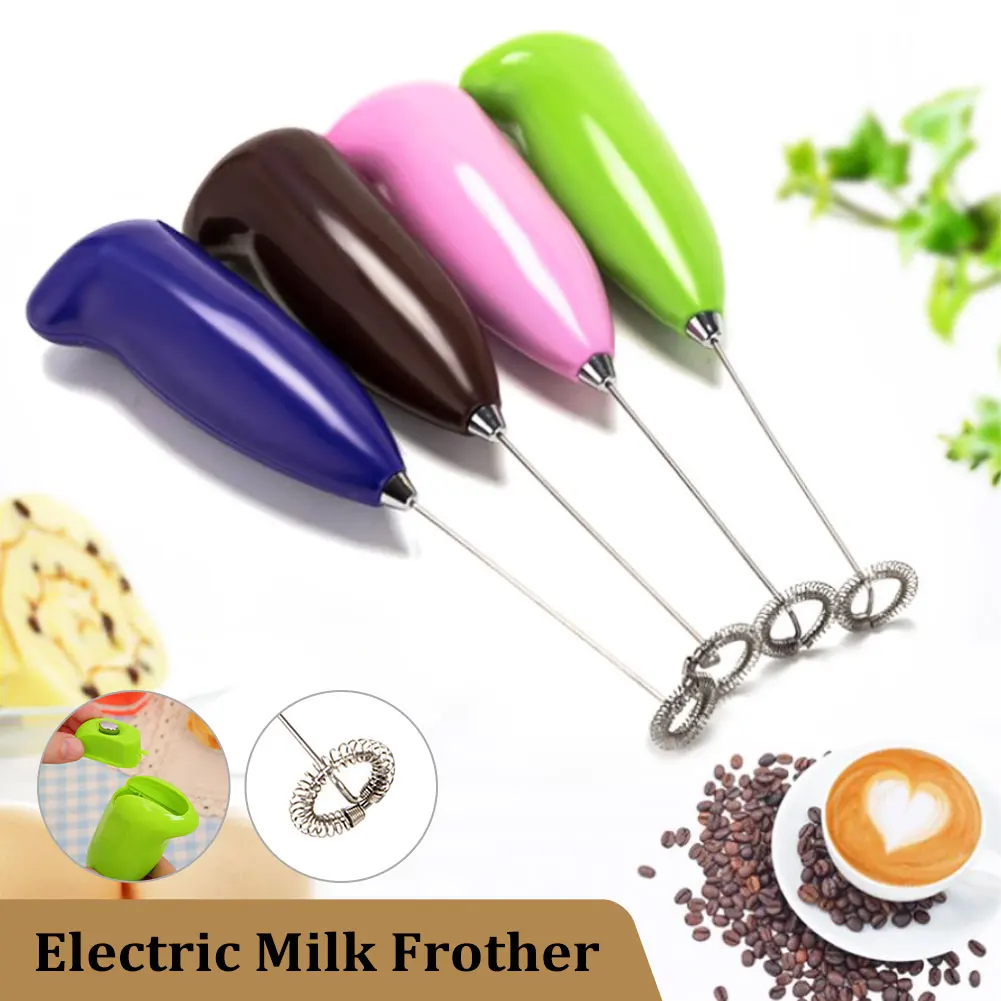 

1PCS Wireless Electric Egg Beater Portable Milk Frother Battery Powered Coffee Milk Tea Drink Blender Home Kitchen Gadgets