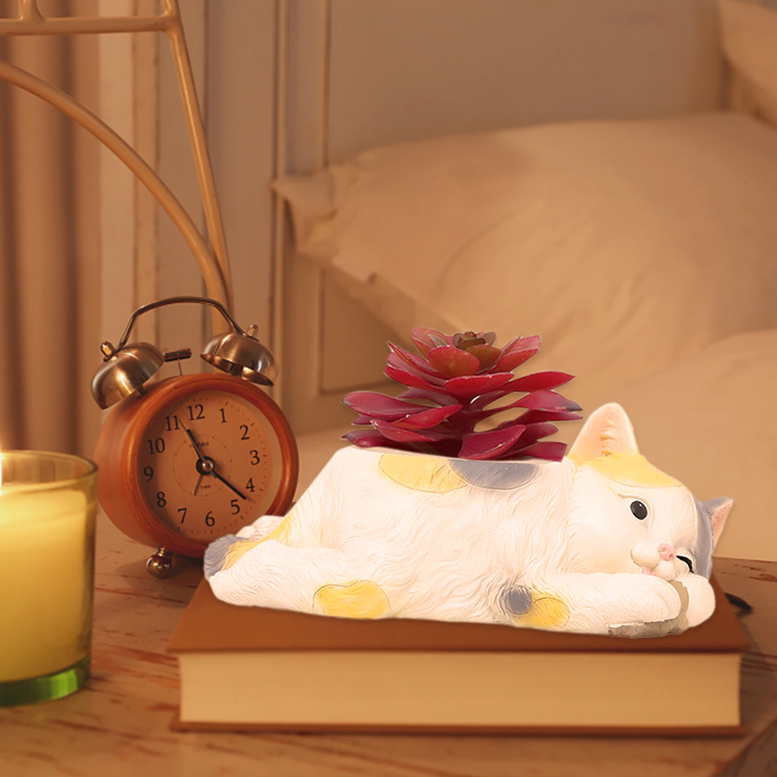 

Комнатные горшки для растений, цветочный горшок с отверстиями для дренажа, милый декоративный горшок в форме кошки, цветочный горшок для по...