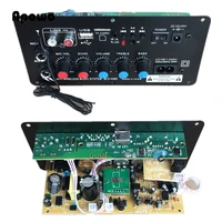 ac 220v 12v 24v digital bluetooth stereo amplifier board subwoofer dual microphone karaoke amplifiers with remote