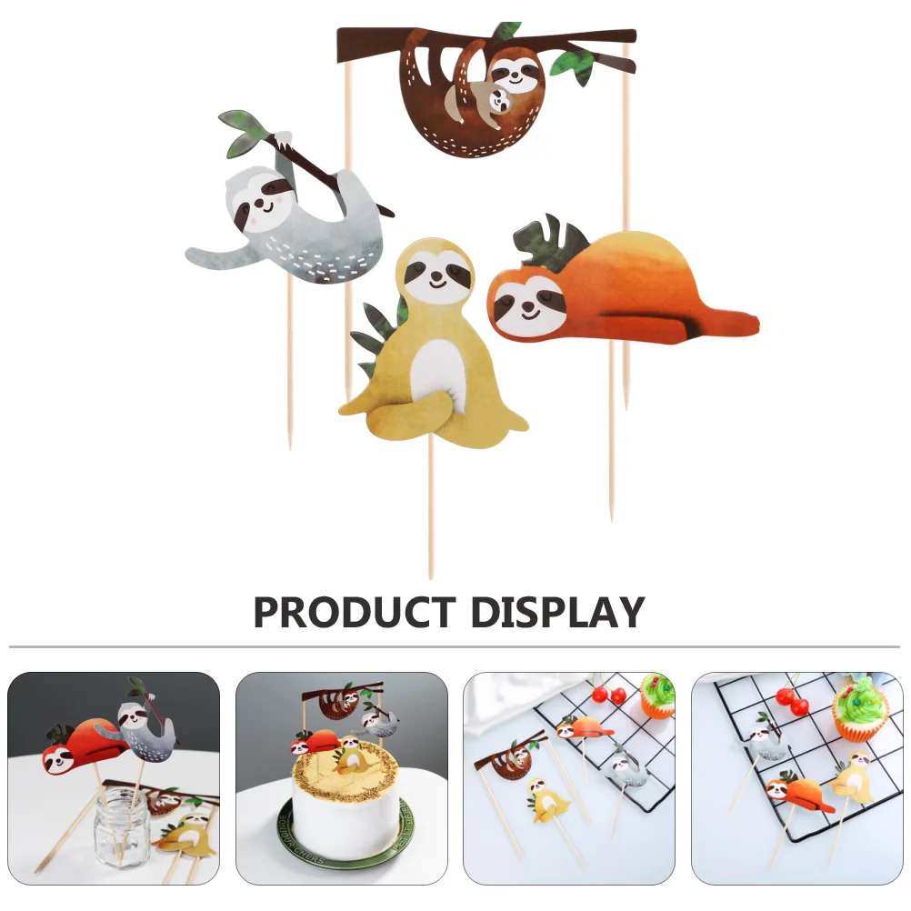16 шт. ленивый рак с милым ленивцем торт вставка украшение для открытки топпер дня