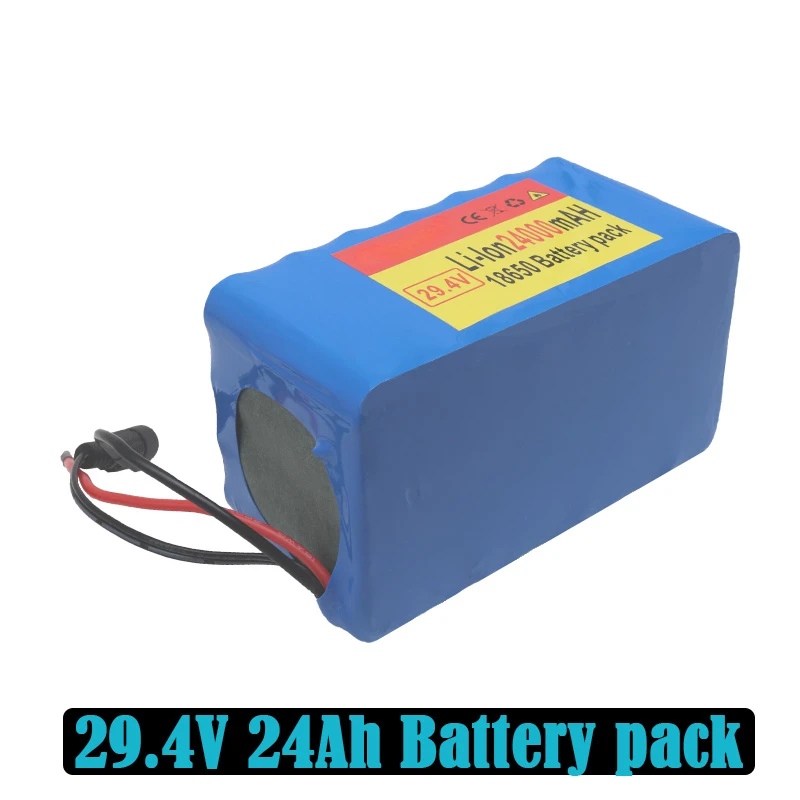 

7S4P 24000mAh high power 24AH 18650 Lithium Battery pack with BMS 29.4V Electric bicycle electric car backup power