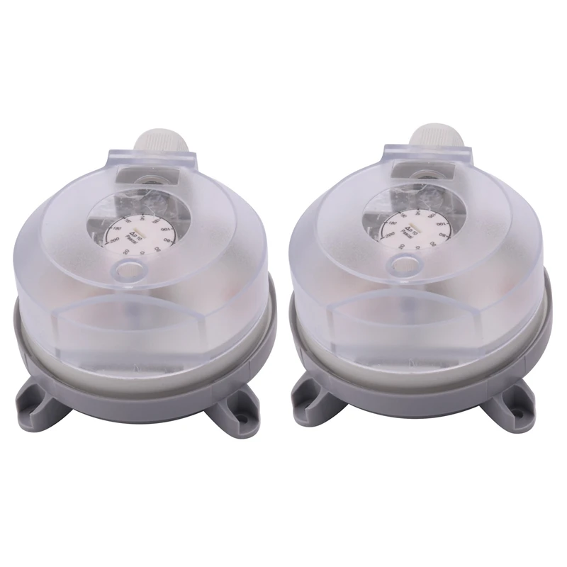 

2X Air Differential Pressure Switch 20-200Pa Adjustable Micro- Pressure Air Switch