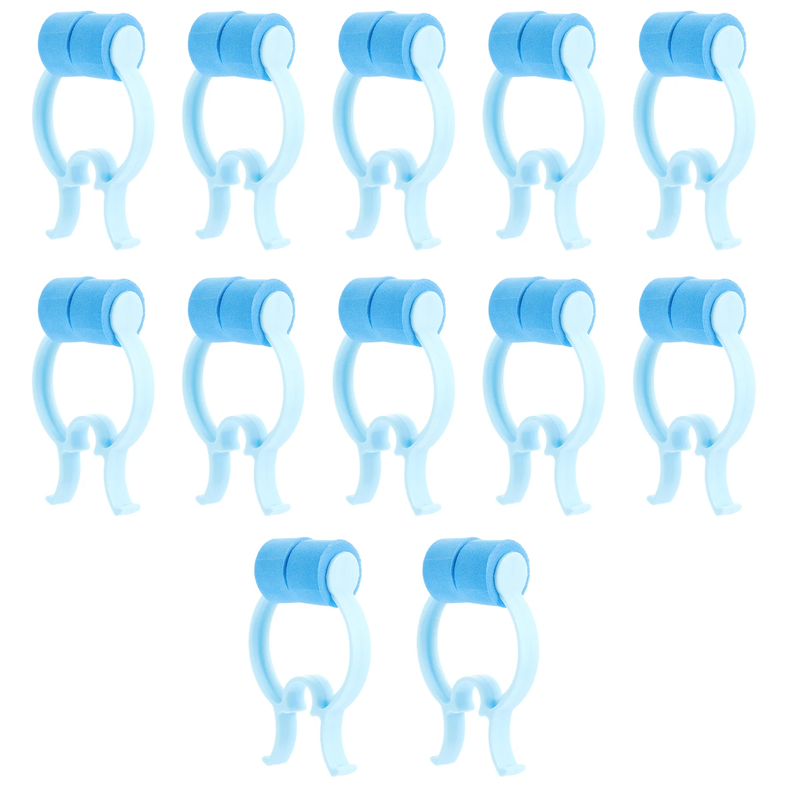 1 Set 12Pcs Nasal Clips Practical Nose Bleed Stoppers Clips (Sky-blue)