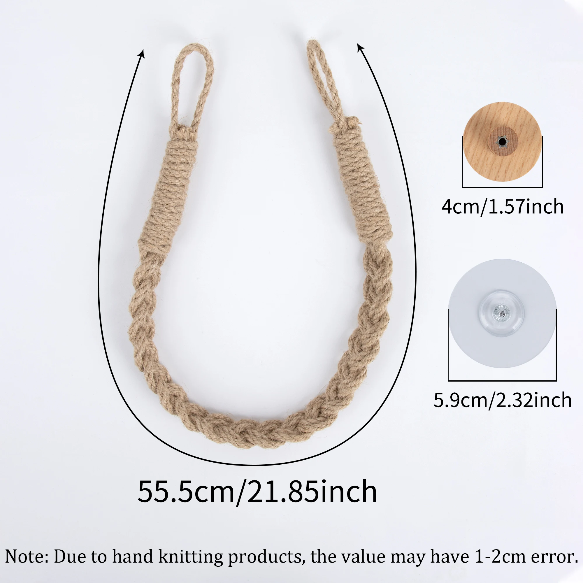 Держатель для бумажных полотенец без гвоздей плетеная веревка из конопляной